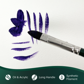 Ruby Satin® Cats Tongue Paintbrush | Long Handle | 2510